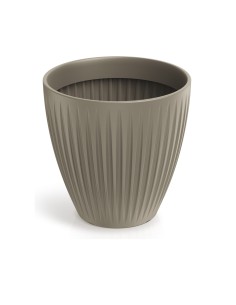 Blumentopf rund Ø40 × 40 cm gerillt, 32 L – Mokka | Töpferkönig