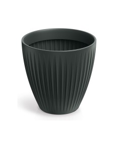 Blumentopf rund Ø40 × 40 cm gerillt, 32 L – Anthrazit | Töpferkönig