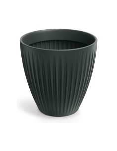 Blumentopf rund Ø48 × 48 cm gerillt, 56 L – Anthrazit | Töpferkönig
