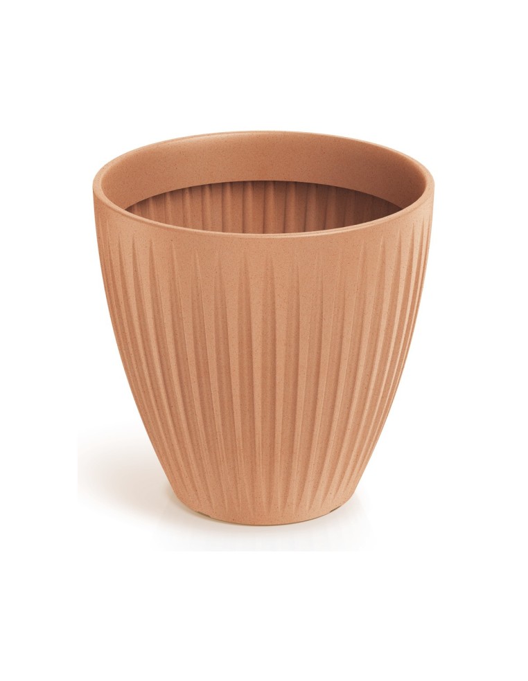 Pflanzkübel rund Ø60 × 58 cm gerillt, 105 L – Terrakotta | Töpferkönig