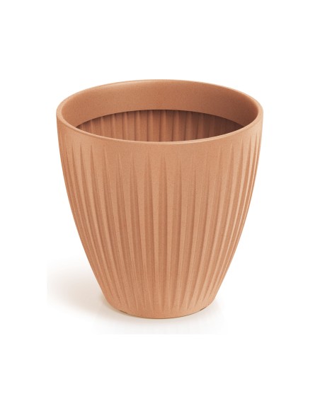 Pflanzkübel rund Ø60 × 58 cm gerillt, 105 L – Terrakotta | Töpferkönig