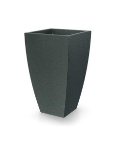 Pflanzkübel eckig 40 × 40 × 65 cm matt, 22 L – Granit-Graphit | Töpferkönig