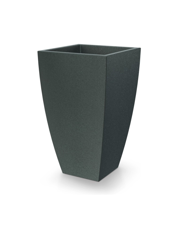 Pflanzkübel eckig 40 × 40 × 65 cm matt, 22 L – Granit-Graphit | Töpferkönig
