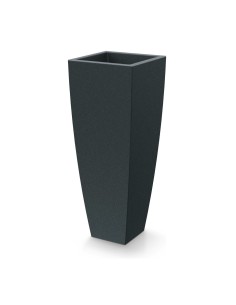 Pflanzsäule XXL eckig 40 × 40 × 100 cm matt, 22 L – Dunkelgrau | Töpferkönig
