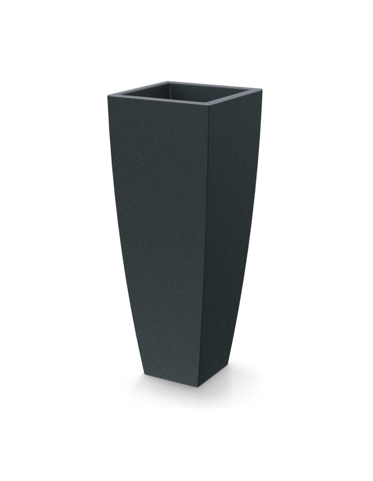 Pflanzsäule eckig 40 × 40 × 100 cm matt, 22 L – Dunkelgrau | Töpferkönig