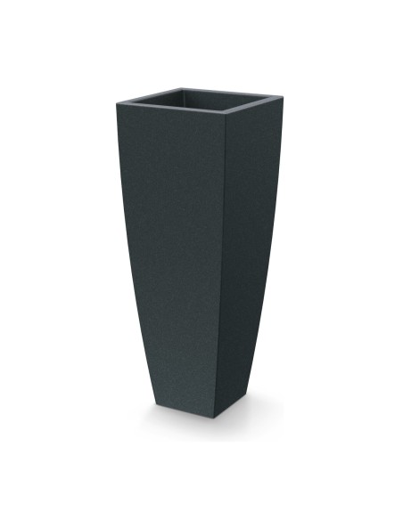 Pflanzsäule XXL eckig 40 × 40 × 100 cm matt, 22 L – Dunkelgrau | Töpferkönig