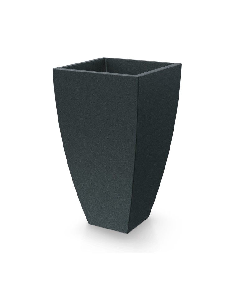 Pflanzkübel XXL eckig 60 × 60 × 100 cm matt, 64 L – Dunkelgrau | Töpferkönig