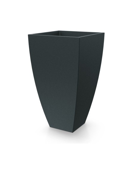 Pflanzkübel XXL eckig 70 × 70 × 120 cm matt, 114 L – Dunkelgrau | Töpferkönig