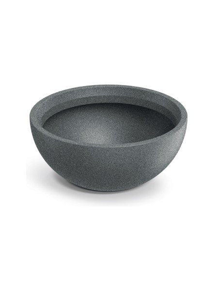 Pflanzschale rund Ø38 × 17 cm matt, 12 L – Granit hell | Töpferkönig
