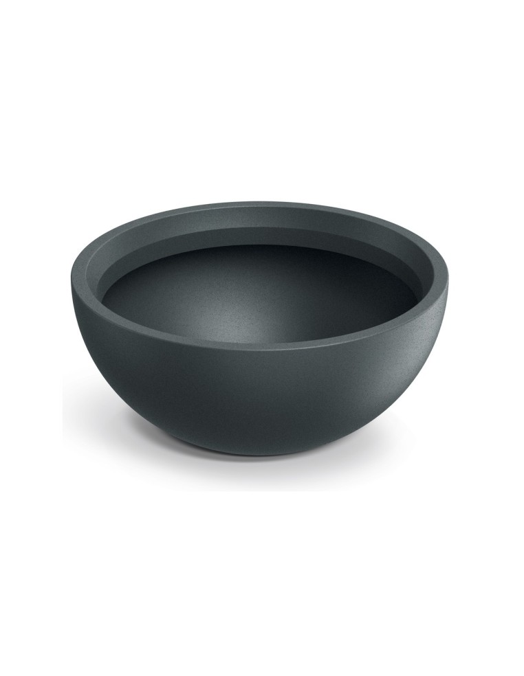 Pflanzschale rund Ø38 × 17 cm matt, 12 L – Graphit | Töpferkönig