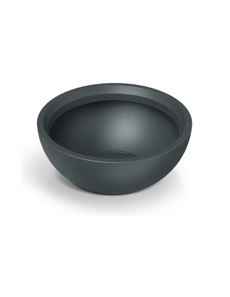 Pflanzschale rund Ø60 × 25 cm matt, 44 L – Graphit | Töpferkönig
