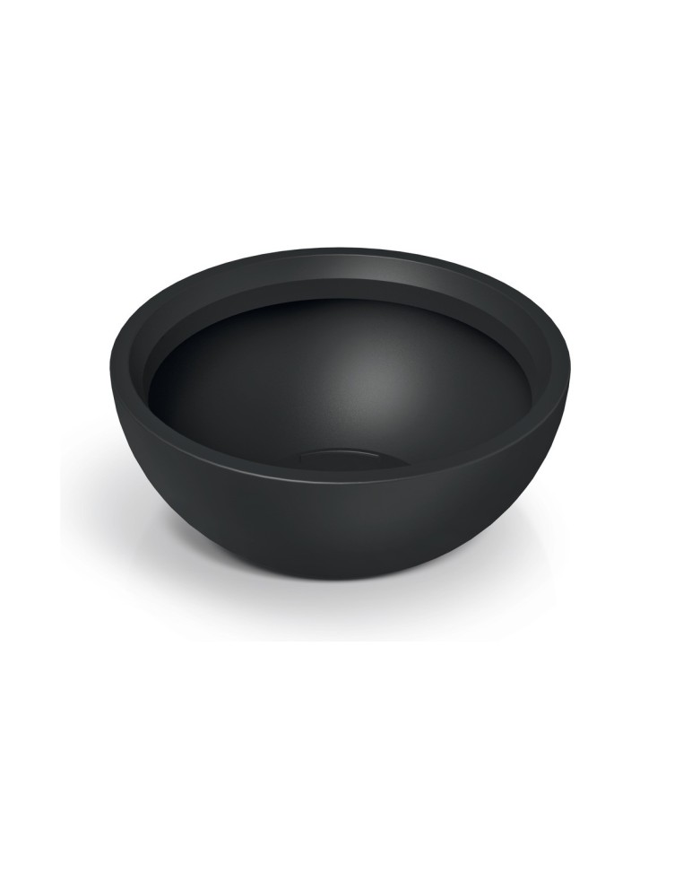 Pflanzschale rund Ø60 × 25 cm matt, 44 L – Schwarz | Töpferkönig