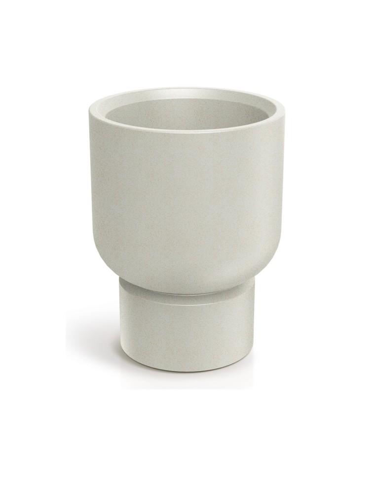 Blumenkübel rund Ø40 × 51 cm Steinoptik, 17 L – Sand | Töpferkönig