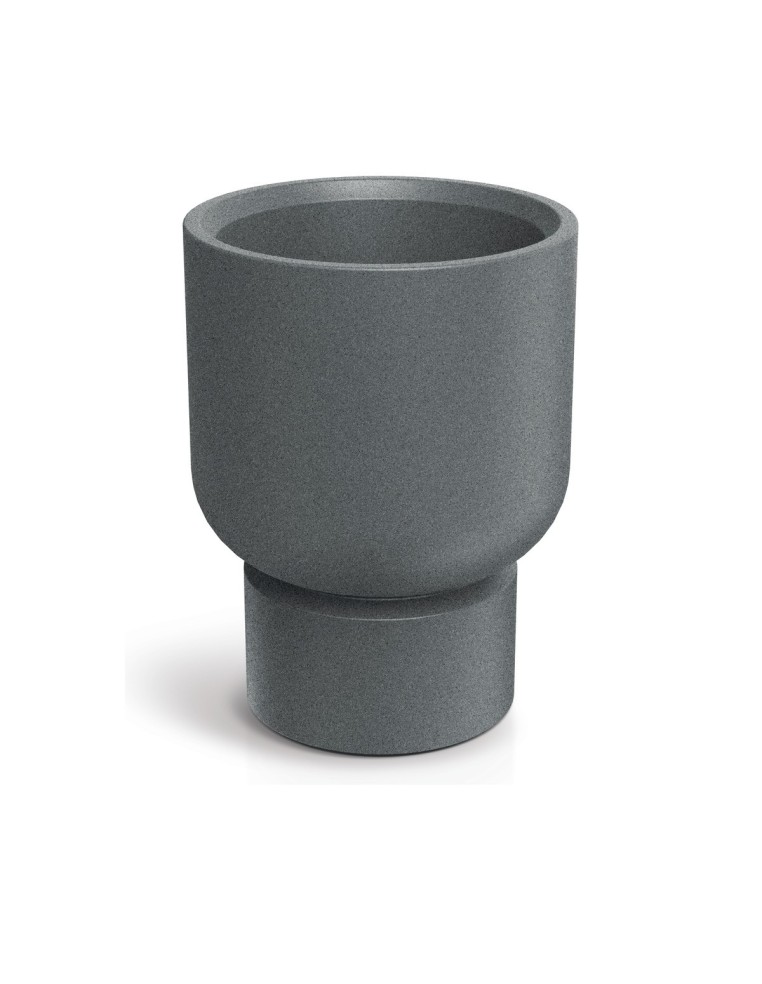 Blumenkübel rund Ø40 × 51 cm Steinoptik, 17 L – Granit hell | Töpferkönig