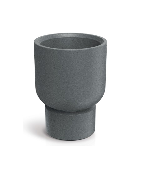 Blumenkübel rund Ø40 × 51 cm Steinoptik, 17 L – Granit hell | Töpferkönig