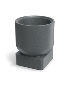 Blumentopf rund Ø40 × 44 cm Steinoptik, 17 L – Granit hell | Töpferkönig