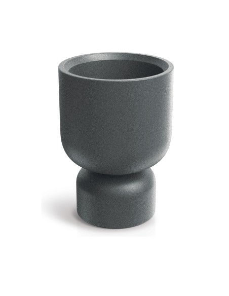 Blumenkübel rund Ø40 × 54 cm Steinoptik, 19 L – Granit hell | Töpferkönig
