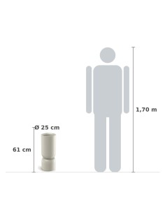 Pflanzsäule rund Ø25 × 61 cm Steinoptik, 6,5 L – Sand | Töpferkönig 2
