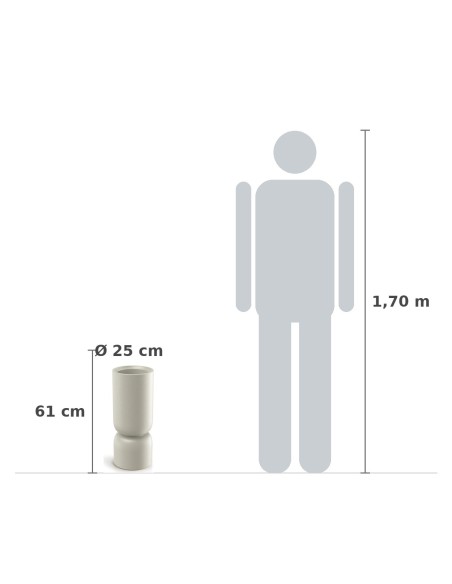 Pflanzsäule rund Ø25 × 61 cm Steinoptik, 6,5 L – Sand | Töpferkönig