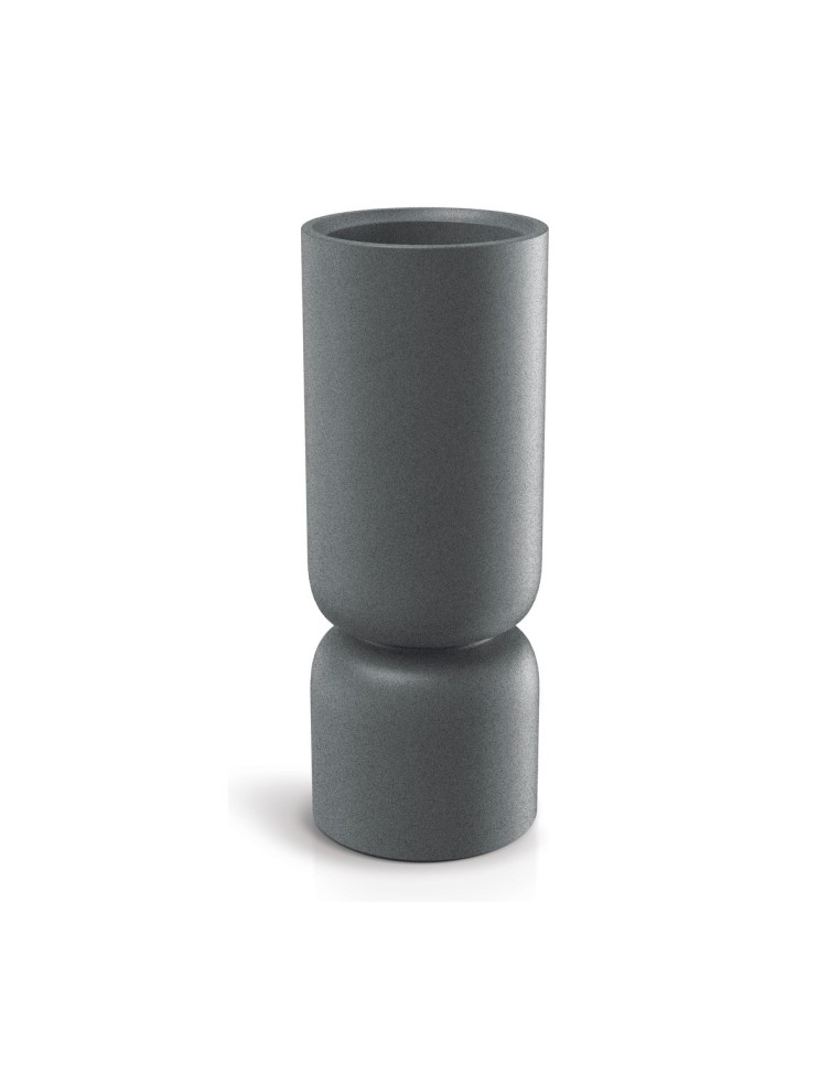 Pflanzsäule rund Ø30 × 76 cm Steinoptik, 10,5 L – Granit hell | Töpferkönig