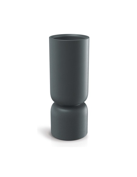 Pflanzsäule rund Ø30 × 76 cm Steinoptik, 10,5 L – Graphit | Töpferkönig