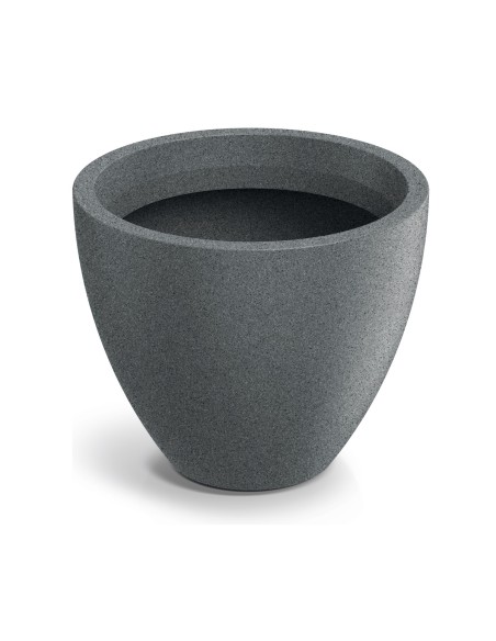 Blumentopf rund Ø38 × 32 cm matt, 23 L – Granit hell | Töpferkönig