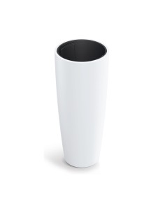 Pflanzsäule XXL rund Ø39 × 96 cm matt, 88 L – Weiß | Töpferkönig