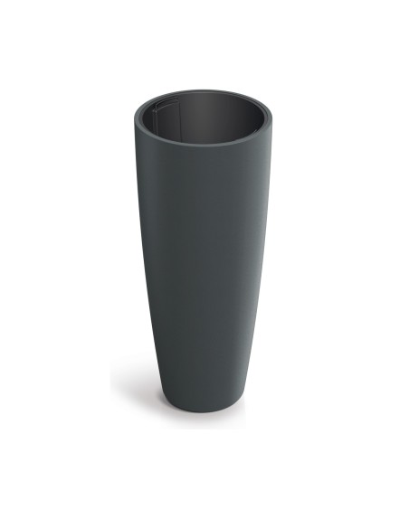 Pflanzsäule XXL rund Ø47 × 115 cm matt, 152 L – Graphit | Töpferkönig