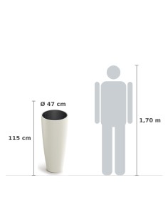 Pflanzsäule rund Ø47 × 115 cm matt, 152 L – Sand | Töpferkönig 2