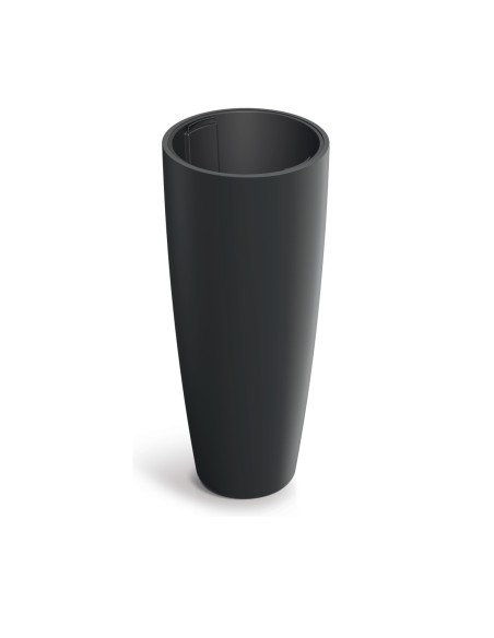 Pflanzsäule XXL rund Ø47 × 115 cm matt, 152 L – Schwarz | Töpferkönig
