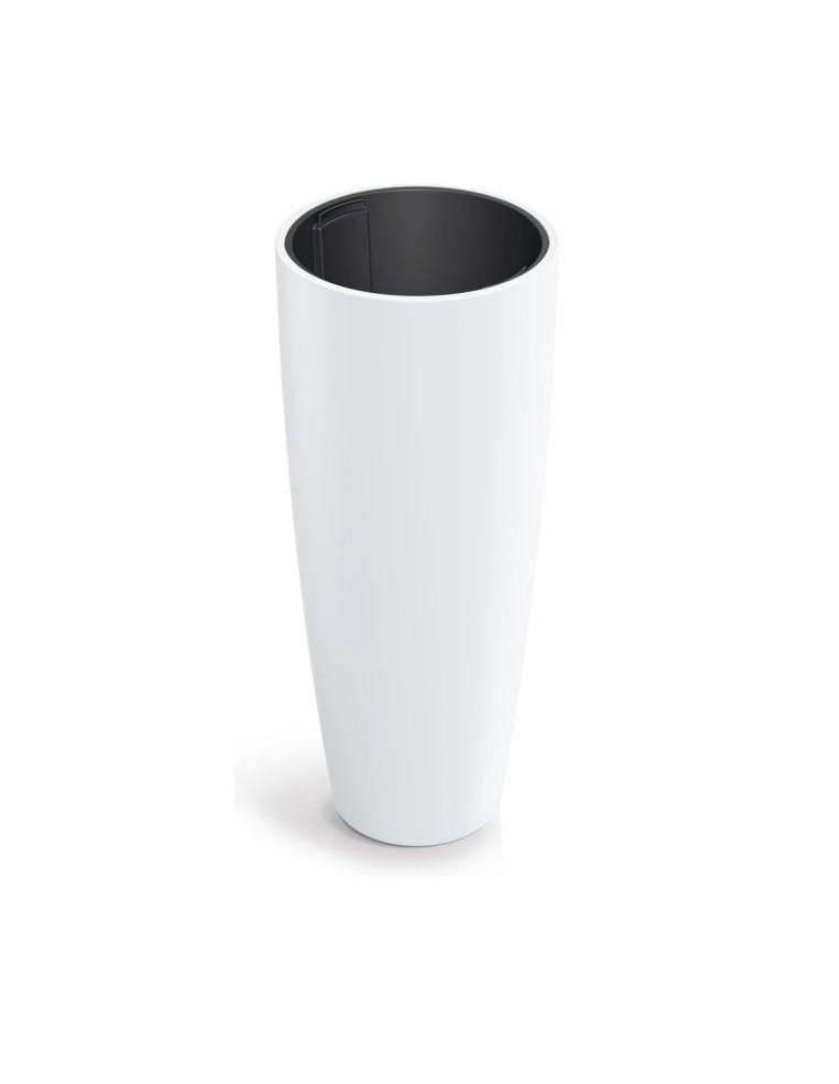 Pflanzsäule XXL rund Ø47 × 115 cm matt, 152 L – Weiß | Töpferkönig