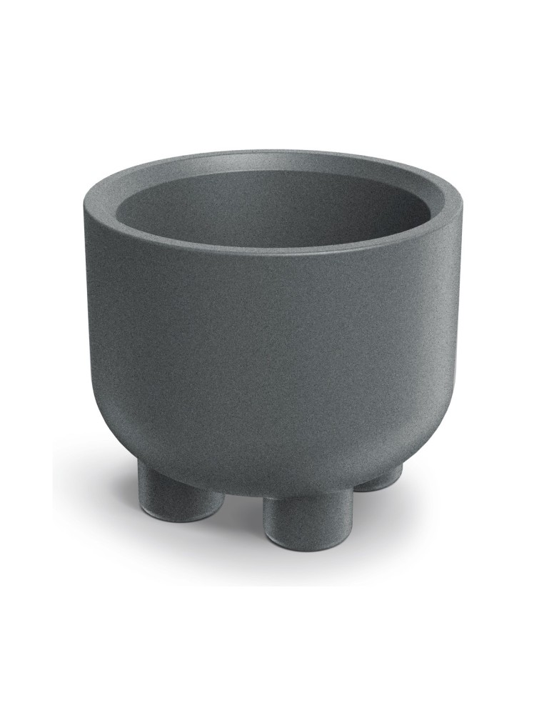 Blumentopf rund Ø40 × 33 cm Steinoptik, 15 L – Granit hell | Töpferkönig