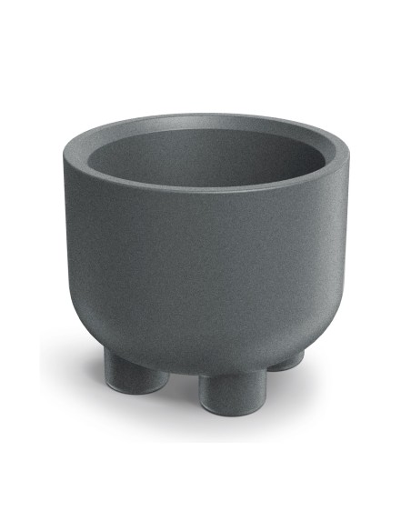 Blumentopf rund Ø40 × 33 cm Steinoptik, 15 L – Granit hell | Töpferkönig