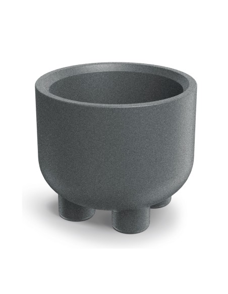 Blumentopf rund Ø48 × 42 cm Steinoptik, 30 L – Granit hell | Töpferkönig