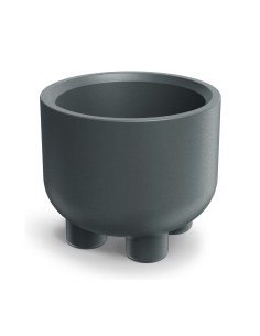 Pflanzkübel rund Ø60 × 50 cm Steinoptik, 55 L – Graphit | Töpferkönig