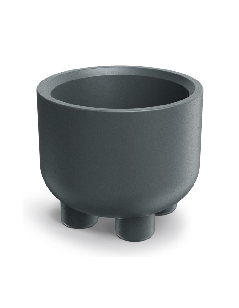 Pflanzkübel rund Ø60 × 50 cm Steinoptik, 55 L – Graphit | Töpferkönig