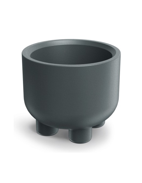Pflanzkübel rund Ø60 × 50 cm Steinoptik, 55 L – Graphit | Töpferkönig