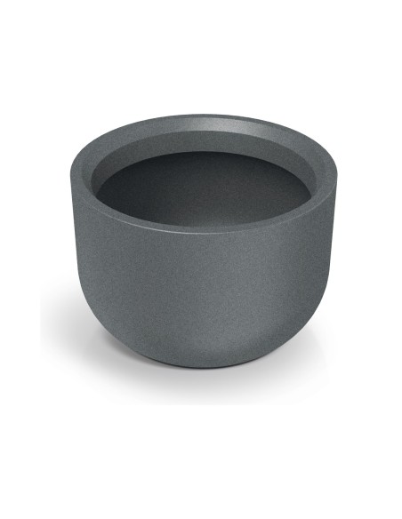 Pflanzkübel rund Ø60 × 42 cm Steinoptik, 92 L – Granit hell | Töpferkönig