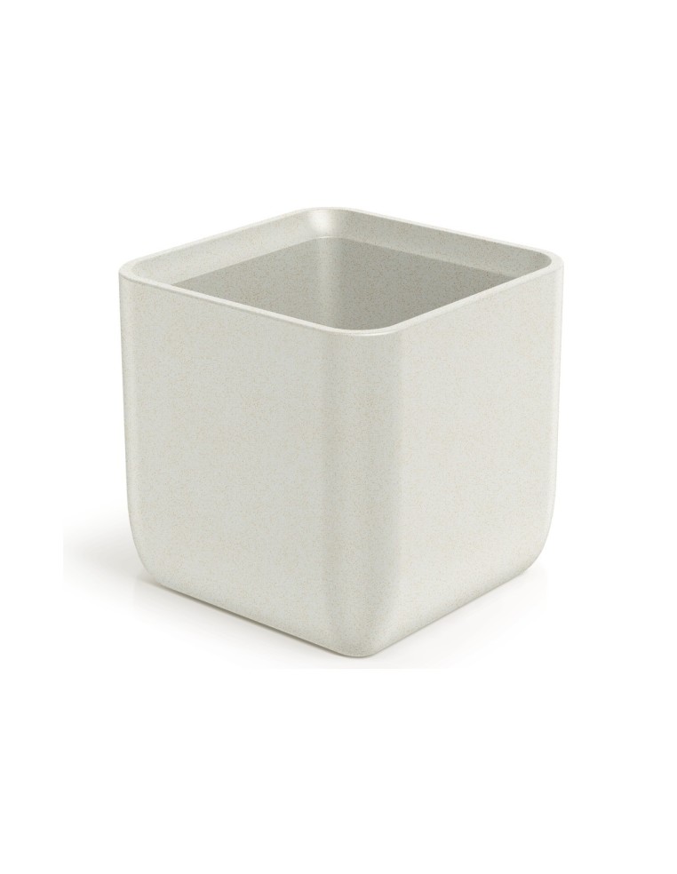 Blumentopf eckig 40 × 40 × 38 cm Steinoptik, 23 L – Sand | Töpferkönig