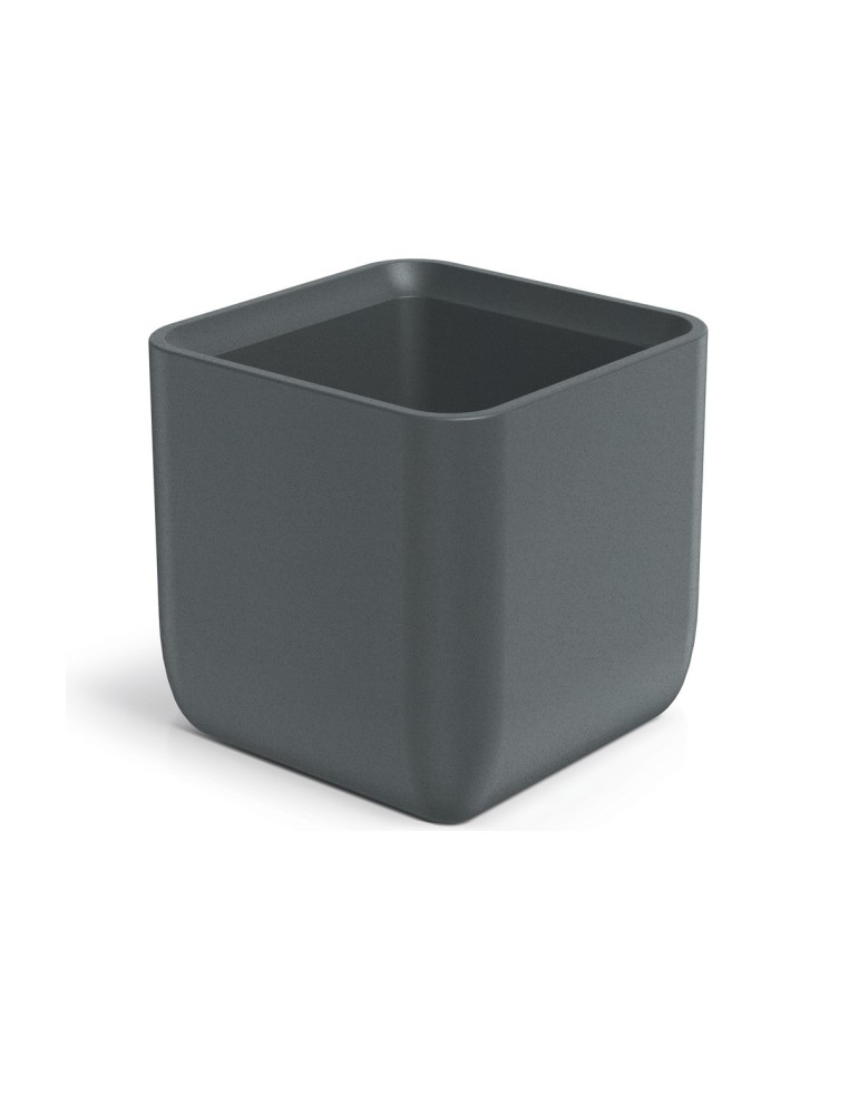 Blumentopf eckig 40 × 40 × 38 cm Steinoptik, 23 L – Graphit | Töpferkönig