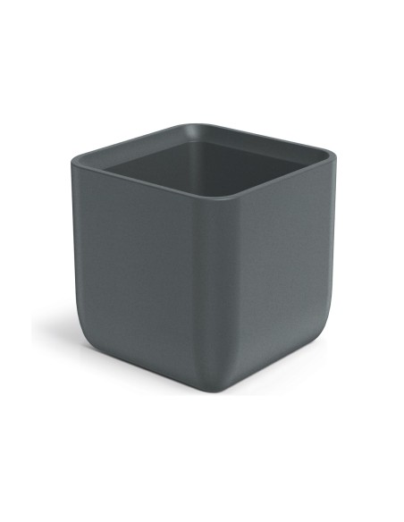 Blumentopf eckig 40 × 40 × 38 cm Steinoptik, 23 L – Graphit | Töpferkönig