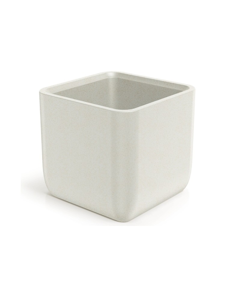 Blumentopf eckig 48 × 48 × 45 cm Steinoptik, 42 L – Sand | Töpferkönig