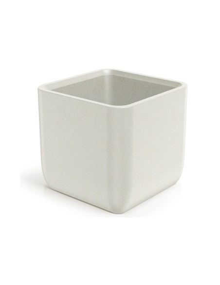 Blumentopf eckig 48 × 48 × 45 cm Steinoptik, 42 L – Sand | Töpferkönig