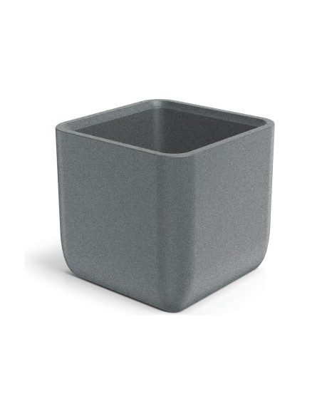 Blumentopf eckig 48 × 48 × 45 cm Steinoptik, 42 L – Granit hell | Töpferkönig