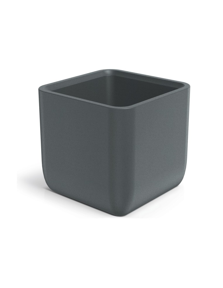 Blumentopf eckig 48 × 48 × 45 cm Steinoptik, 42 L – Graphit | Töpferkönig