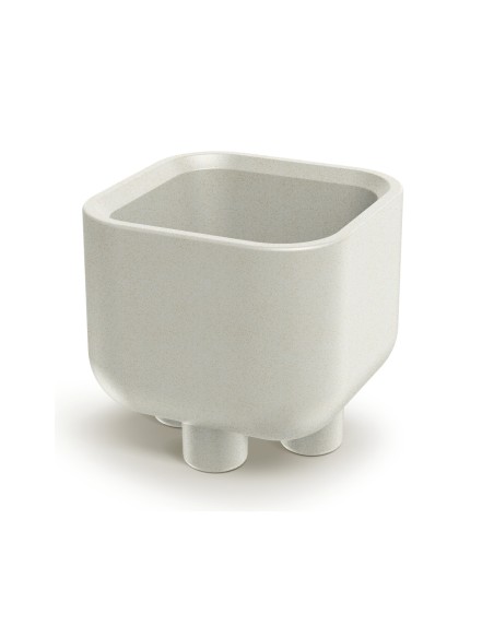 Blumentopf eckig 40 × 40 × 36 cm Steinoptik, 19 L – Sand | Töpferkönig