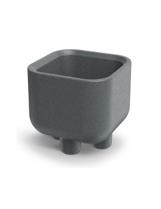 Blumentopf eckig 40 × 40 × 36 cm Steinoptik, 19 L – Granit hell | Töpferkönig