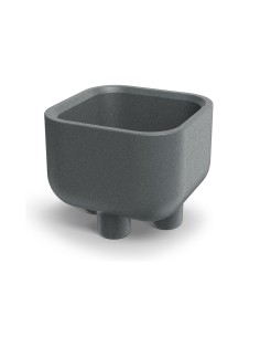 Blumentopf eckig 48 × 48 × 39 cm Steinoptik, 32 L – Granit hell | Töpferkönig