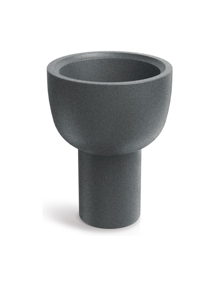 Blumenkübel rund Ø40 × 50 cm Steinoptik, 12 L – Granit hell | Töpferkönig
