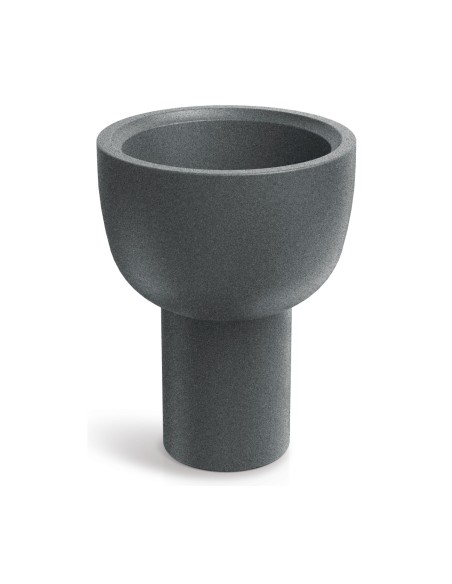 Blumenkübel rund Ø40 × 50 cm Steinoptik, 12 L – Granit hell | Töpferkönig